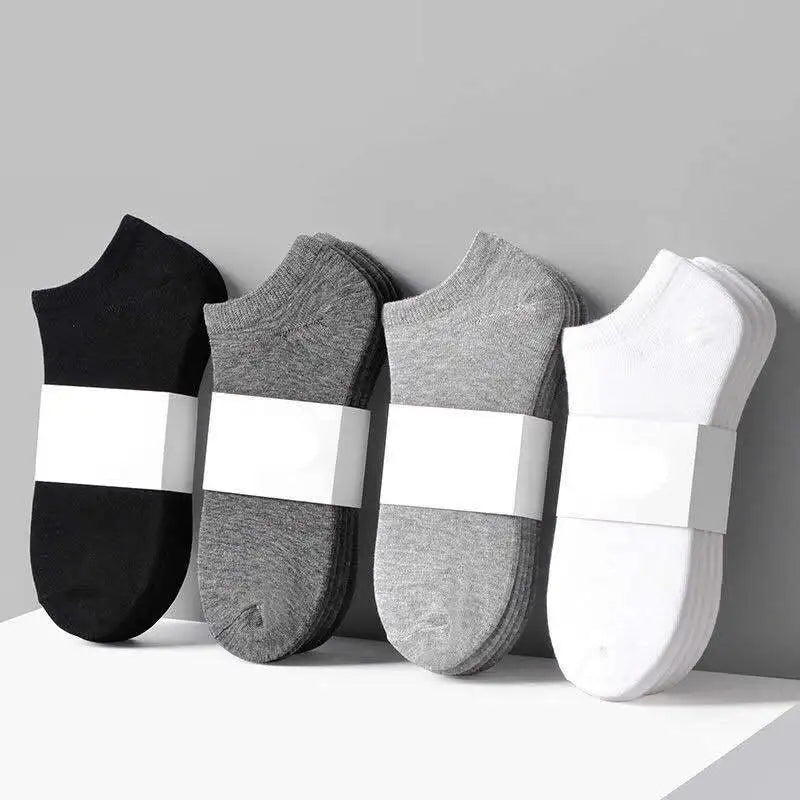 5 Pairs/bag Thick Breathable Mens Plain Socks Grip Sport Cotton Socks