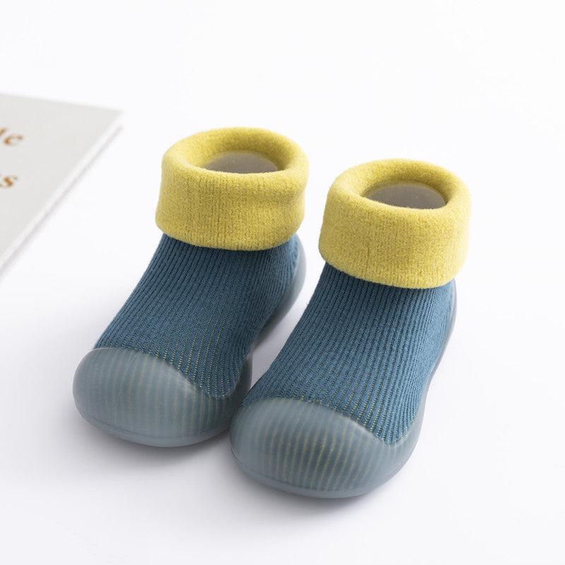Winter House Non-slip Walking Beginner Baby Warm Terry Rubber Thick-soled Socks Shoes