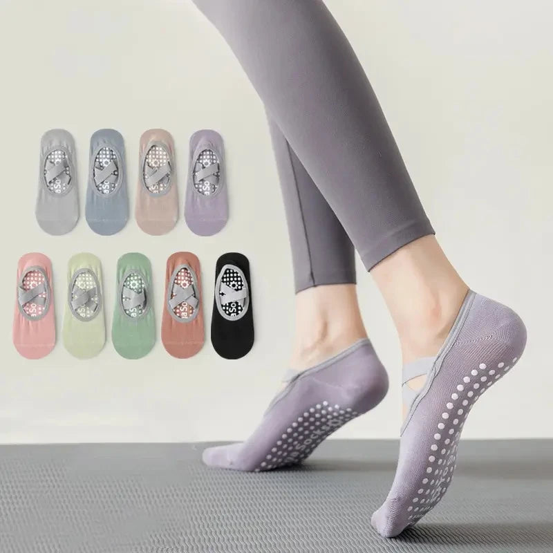 Colorful Wholesale Pilates Gel Bottom Sock Custom Women Yoga Grips Anti-slip Socks for Pilates