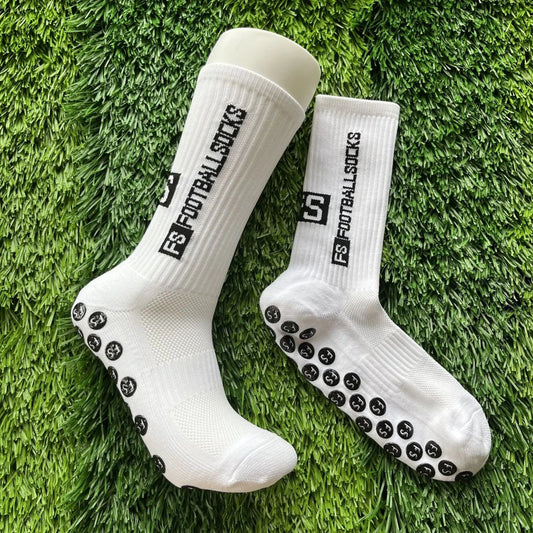 2025 New Arrival Custom Anti Slip Football Socks Mid Calf Non Slip Soccer Cycling Sports Socks Mens