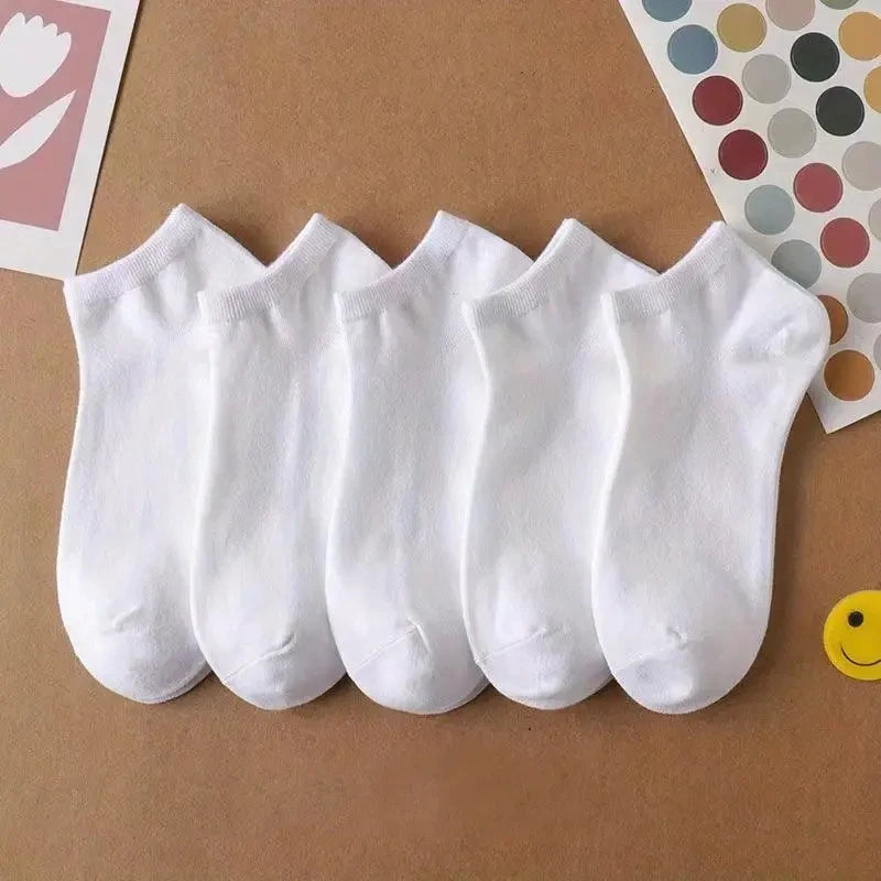 5 Pairs/bag Thick Breathable Mens Plain Socks Grip Sport Cotton Socks