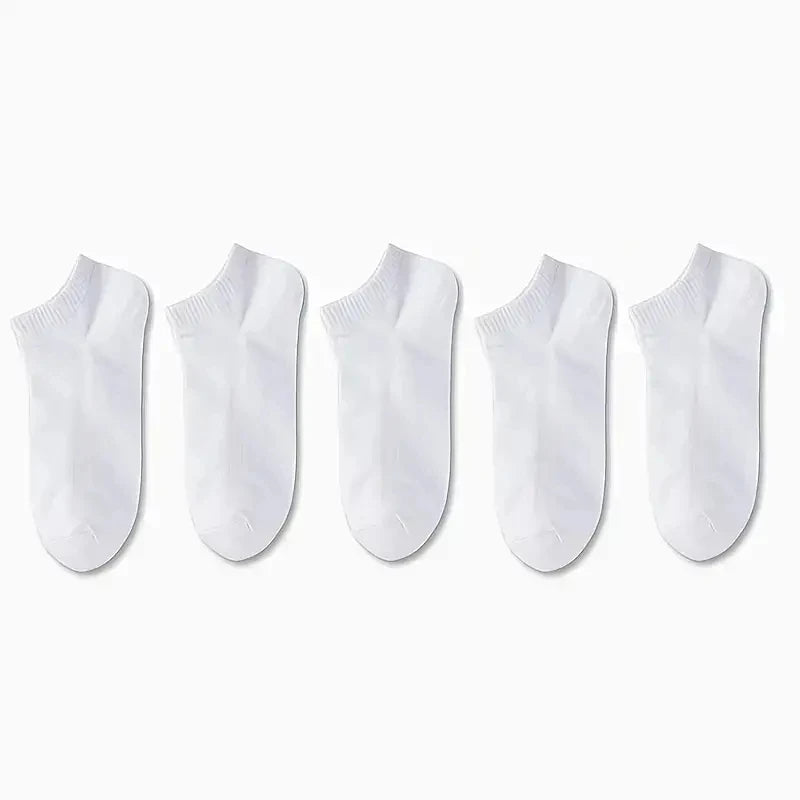 5 Pairs/bag Thick Breathable Mens Plain Socks Grip Sport Cotton Socks
