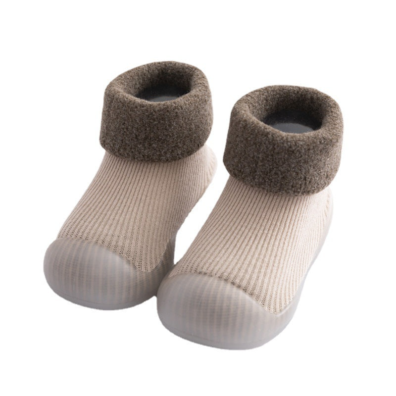 Winter House Non-slip Walking Beginner Baby Warm Terry Rubber Thick-soled Socks Shoes