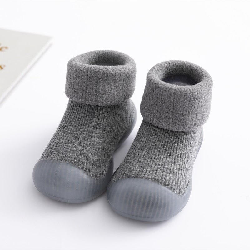 Winter House Non-slip Walking Beginner Baby Warm Terry Rubber Thick-soled Socks Shoes