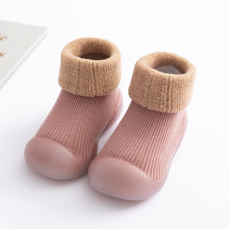 Winter House Non-slip Walking Beginner Baby Warm Terry Rubber Thick-soled Socks Shoes