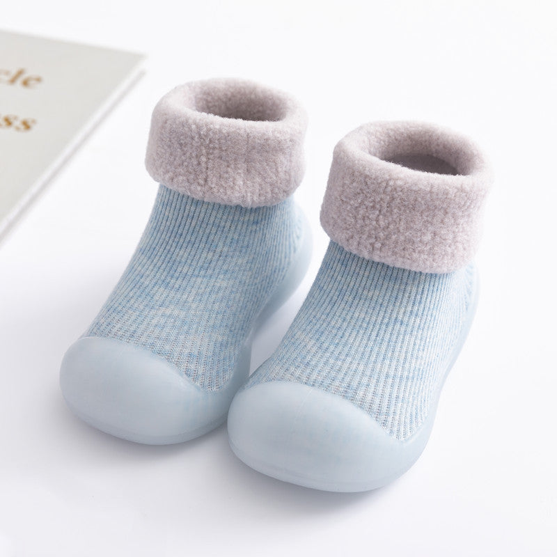 Winter House Non-slip Walking Beginner Baby Warm Terry Rubber Thick-soled Socks Shoes