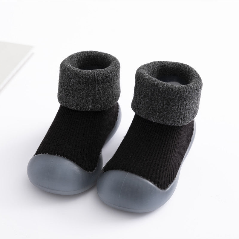 Winter House Non-slip Walking Beginner Baby Warm Terry Rubber Thick-soled Socks Shoes