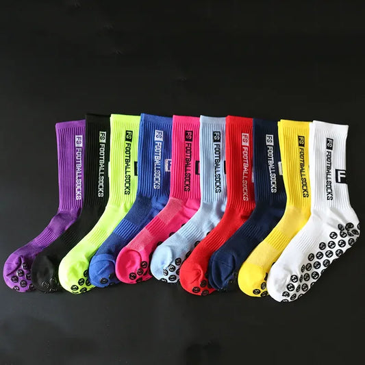 Label Sustainable Crew Breathable Custom Combed Cotton Youth Socks Anti-slip Soccer Football Sock Sleeve