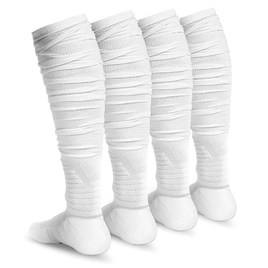 Compression Thicken Terry Grip Socks Youth Football Scrunch Socks for Rugby