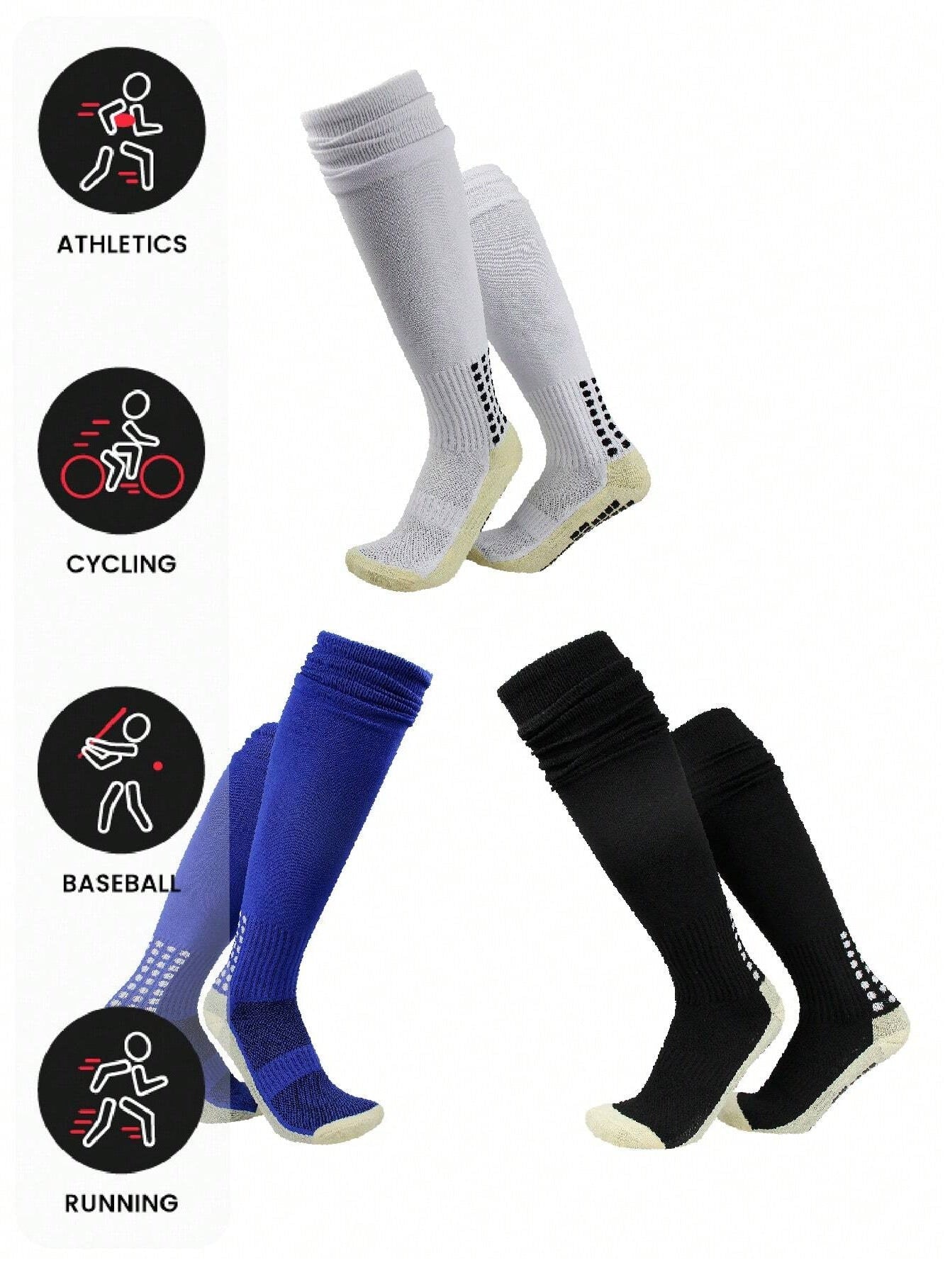 Long tube glue non-slip towel bottom thickened cushioning sports football socks