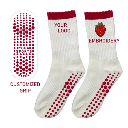 women silicone non-slip mid-tube Pilates sports yoga socks