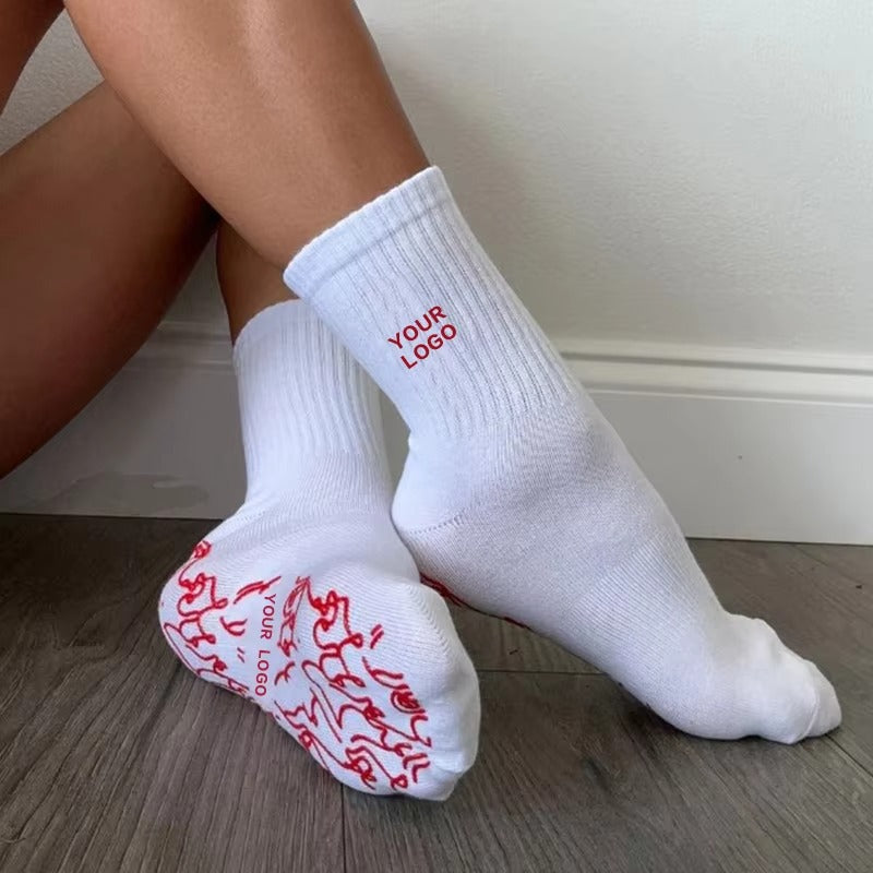 women silicone non-slip mid-tube Pilates sports yoga socks