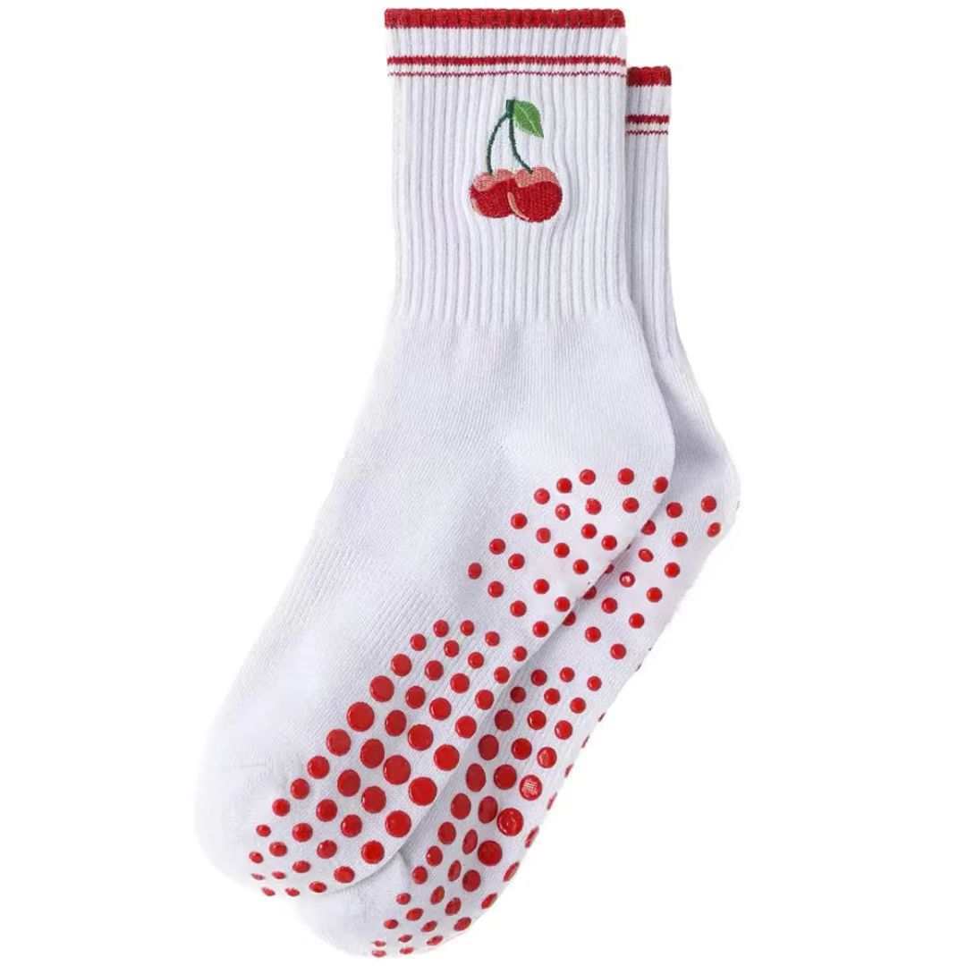 women silicone non-slip mid-tube Pilates sports yoga socks