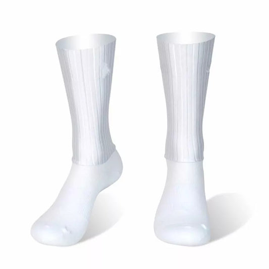Cycling Sock Men Anti Slip Silicone Summer White Aero Socks